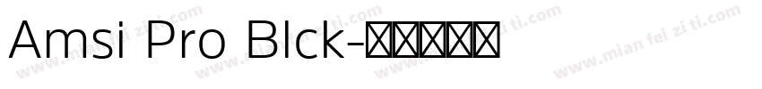 Amsi Pro Blck字体转换